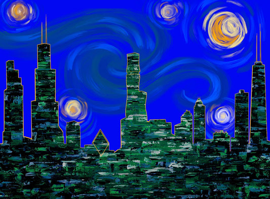 Chicago Skyline (Starry)
