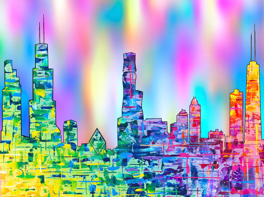 Chicago Skyline (Rainbow)